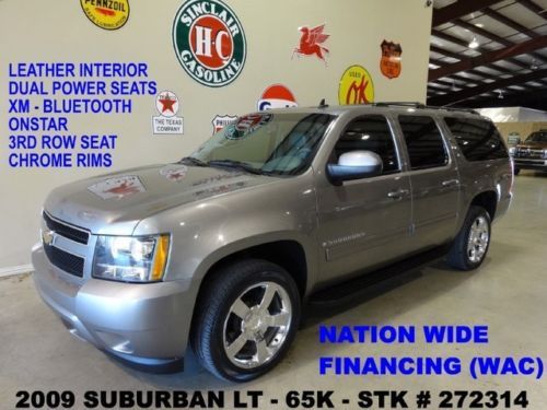 2009 suburban lt 4x2,leather,onstar,b/t,3rd row,20in chrome whls,65k,we finance!