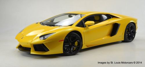 2012 lamborghini aventador lp 700-4 giallo orion nero 1497 miles 1 owner trade!