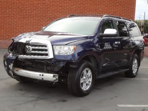 2008 toyota sequoia limited damaged salvage runs! loaded perfect color wont last
