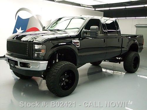 2010 ford f250 lariat crew 4x4 6.4 diesel lift 22&#039;s 59k texas direct auto