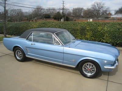 1966 ford mustang coupe 289 v8 - 4speed with pony interior    c-code