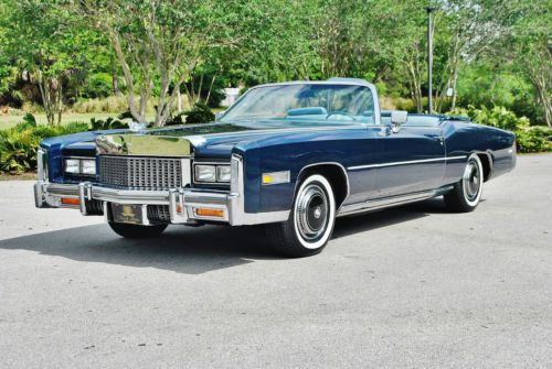 Smply as new just 7,666 miles 1976 cadillac eldorado convertible rare colors wow