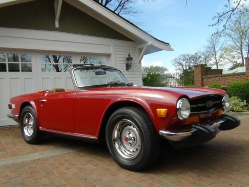 1974 triumph tr6 roadster, pristine, low miles, straight, runs strong, texas car