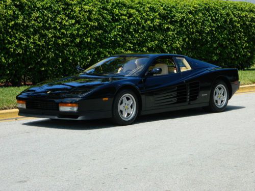 1990 ferrari testarossa nero black crema new belts and clutch amazing condition