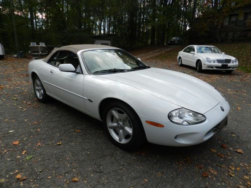 1999 jaguar xk8 convertible 2-door 4.0l white tan interior low miles