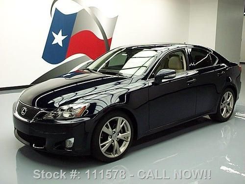 2010 lexus is250 sunroof leather nav rear cam hid 27k! texas direct auto