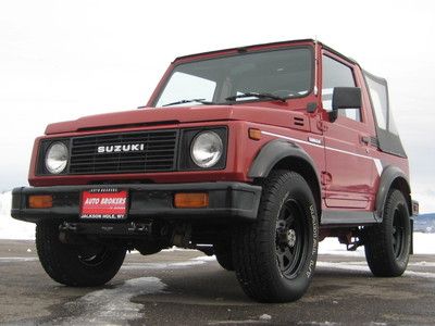 100 photos! rag top sami! brick red 4 wheel drive go anywhere samurai 4 x 4