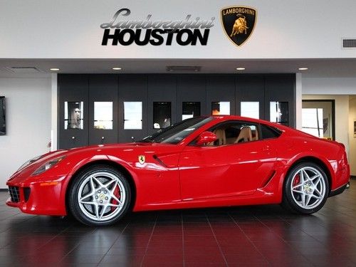 2007 ferrari 599 gtb fiorano f1 red tan ceramic recaro bose hifi 14k mi