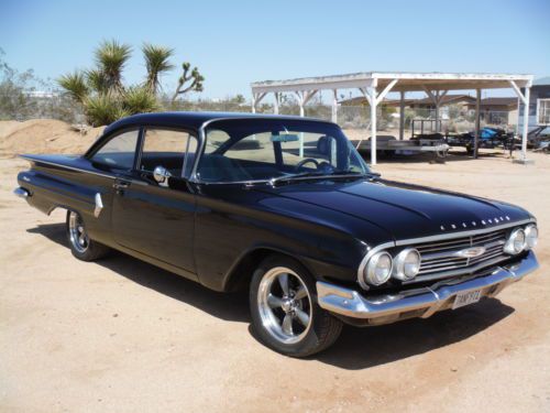 1960 RARE! BISCAYNE 2 DOOR CALIFORNIA CAR ! 350 4 SPEED, MIDNIGHT BLACK !!!, US $19,500.00, image 2