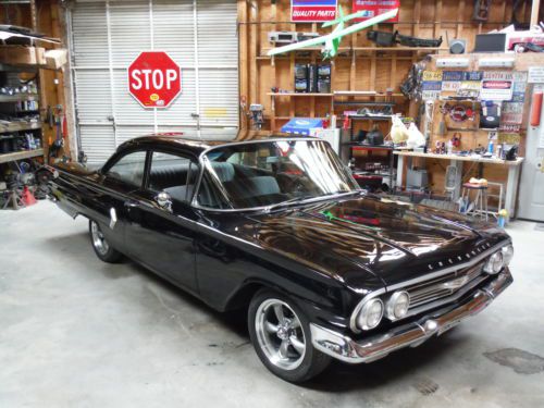 1960 RARE! BISCAYNE 2 DOOR CALIFORNIA CAR ! 350 4 SPEED, MIDNIGHT BLACK !!!, US $19,500.00, image 3