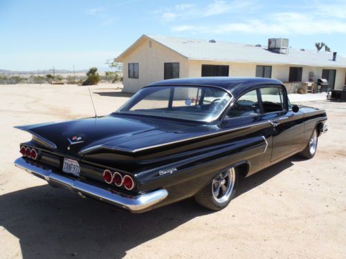 1960 RARE! BISCAYNE 2 DOOR CALIFORNIA CAR ! 350 4 SPEED, MIDNIGHT BLACK !!!, US $19,500.00, image 4
