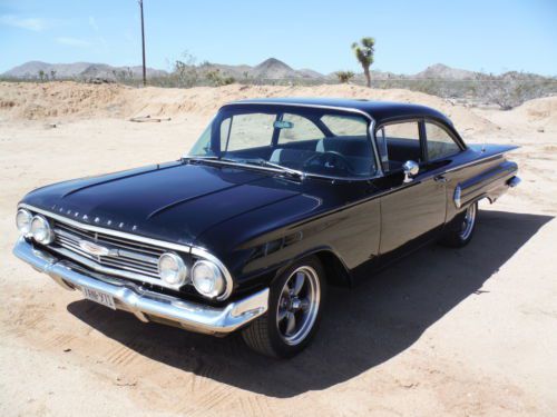 1960 RARE! BISCAYNE 2 DOOR CALIFORNIA CAR ! 350 4 SPEED, MIDNIGHT BLACK !!!, US $19,500.00, image 6