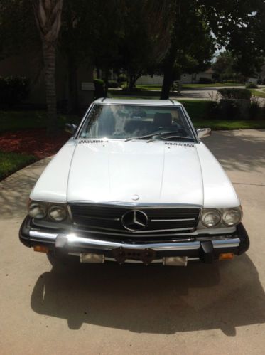 1986 Mercedes Benz 560SL convertible one owner 96K miles white w/ tan interior, US $12,000.00, image 4