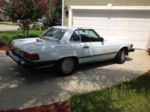 1986 Mercedes Benz 560SL convertible one owner 96K miles white w/ tan interior, US $12,000.00, image 5
