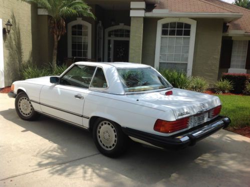 1986 Mercedes Benz 560SL convertible one owner 96K miles white w/ tan interior, US $12,000.00, image 6