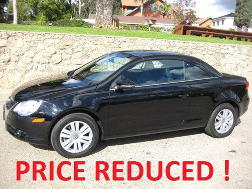 2010 vw eos komfort 11,000 miles black/black fact. warranty 6 spd 1 calif. owner