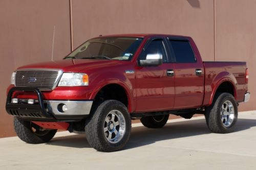 07 ford f150 lariat 4x4 crew cab lifted 20&#034; pro comp chrome whls clean carfax!!!