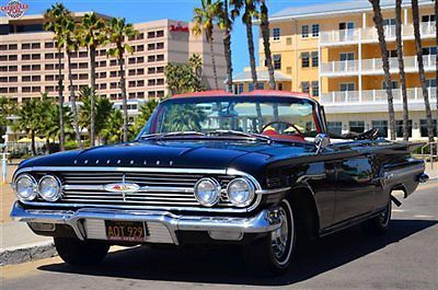 &#039;60 impala convertible 1 family owned, black ca plates, 64k miles, very original