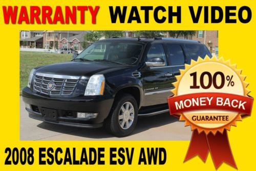 2008 cadillac escalade esv awd,dual dvd,navigation,backup camera,watch video