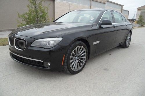 2012 bmw 740li - blk/blk - nav/roof/conv/htd seats/lux pkg/warranty- no reserve!