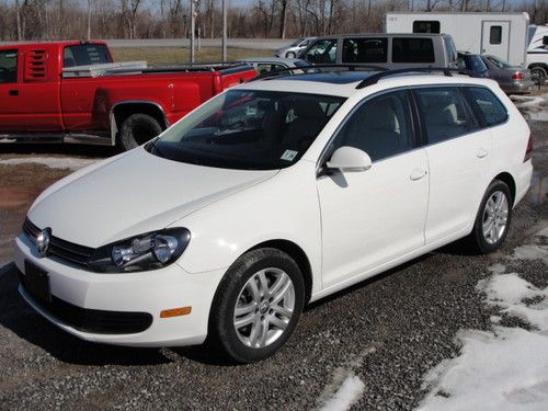 2011 11 volkswagen vw jetta tdi station wagon 4 door white 27k miles automatic