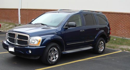 2005 dodge durango 5.7l hemi limited 4x4 suv blue loaded excellent condition