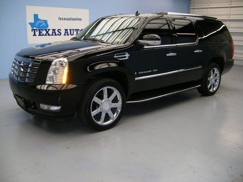 We finance!!  2009 cadillac escalade esv flex-fuel auto roof nav rcam tv 3rd row