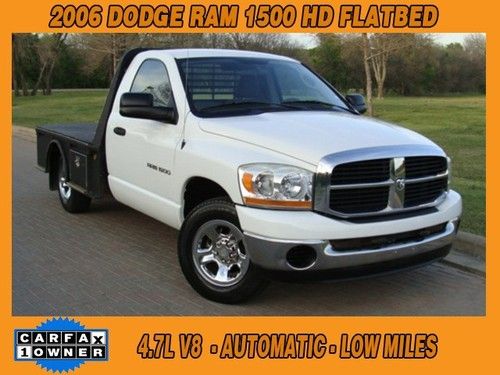 2006 dodge ram 1500 hd reg cab flatbed truck, low miles