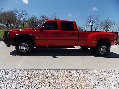 2005 chevrolet silverado 3500hd 4x4 crew dually d-max/allison 1 owner no reserve