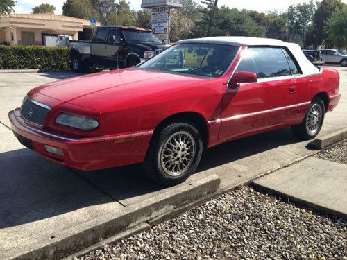 1994 chrysler lebaron convertible gtc lx 3.0l v6, red 94 low mileage, like new