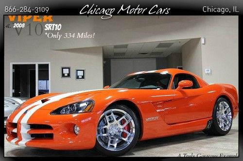 2008 dodge viper srt-10 coupe only 337 miles! viper orange stripes upgrades wow$