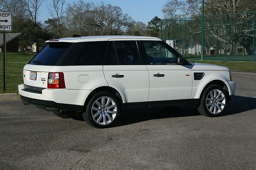 2006 range rover sport supercharged rare white with ivory interior nav rear dvd