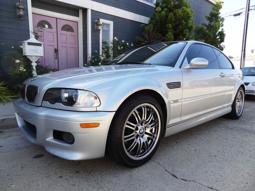 2003 bmw m3 coupe smg silver/black new michelin pilot tires service no reserve