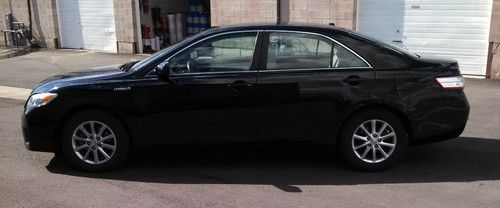 2010 toyota camry hybrid sedan black/gray 4-door leather, alloy, sunroof, navi