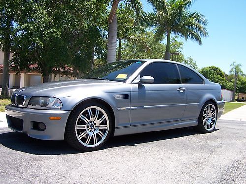 2003 bmw m3 m 3 coupe manual transmission stick gray with black leather 119k mi.