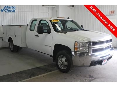 Dual rear wheels, low miles, ext cab,omaha utility body ready for work $$ave!!!.