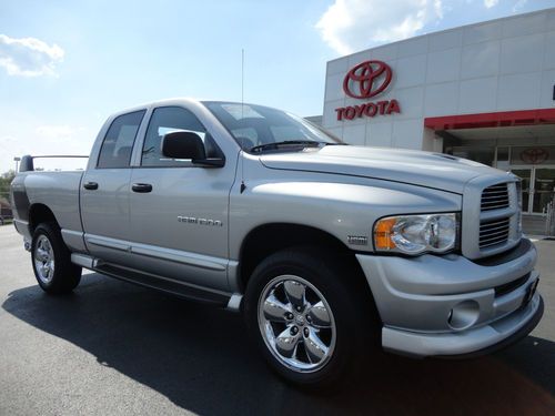 2005 ram 1500 quad cab 5.7l v8 4x4 hemi daytona 1-owner clean carfax 43k miles!