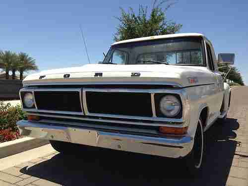 NO RESERVE 1970 Ford F100 Step Side Pickup Truck - Fresh interior - Patina style, image 11