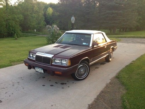 1986 chrysler lebaron base convertible 2-door 2.2l