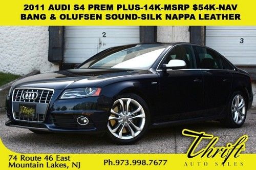 2011 audi s4 prem plus-14k-msrp $54k-nav-bang &amp; olufsen sound-silk nappa leather