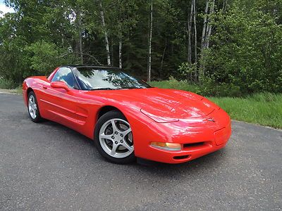 01 Chevy Corvette 1-OWNER 6-SPEED MANUAL TRANSPARENT TARGA ROOF BLACK LEATHER, image 4