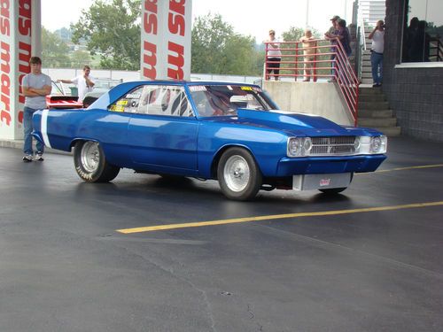 1969 dodge dart- 1968 grille &amp; tail lamps, drag car only. intense blue color