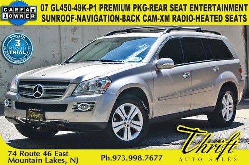 07 gl450-49k-p1 premium pkg-rear seat entertainment-sunroof-navigation-back cam