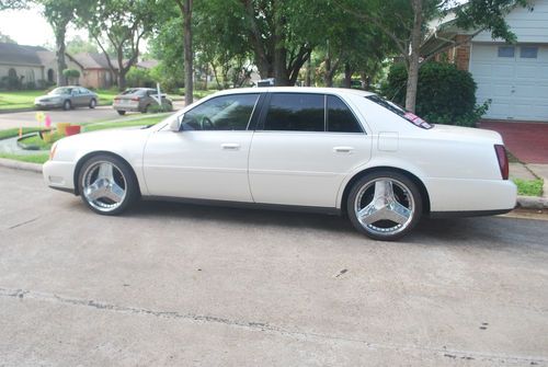 2000 pearl white with tan leather interior cadillac deville 20" limited blades +