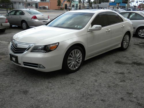 2009-2011 acura rl 3.7 sh-awd pearl white loaded nav 12,522 miles free shipping