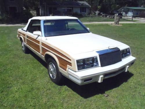 1984 chrysler lebaron convertible, mark cross woody edition, very rare