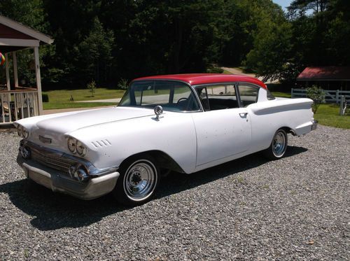 Barn find 1958 chevrolet 2dr. biscayne 350 v8 oldskool hotrod