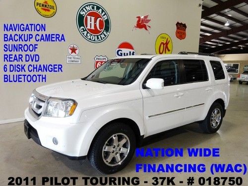 2011 pilot touring,fwd,sunroof,nav,rear dvd,6 disk cd,3rd row,37k,we finance!!