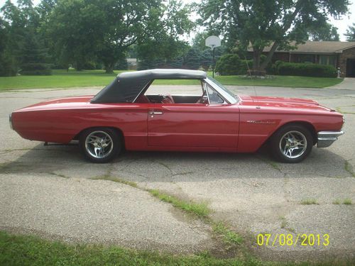 1964 ford thunderbird convertible (red) nice, ready to cruise