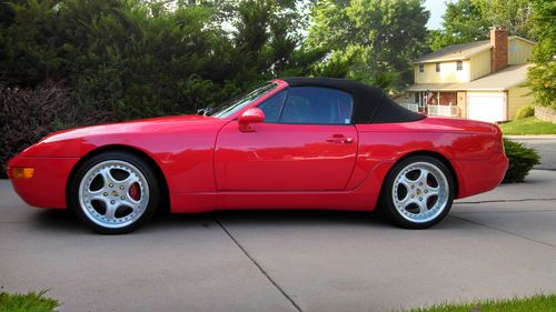 1992 porsche 968 red cabriolet, only 56,205 miles